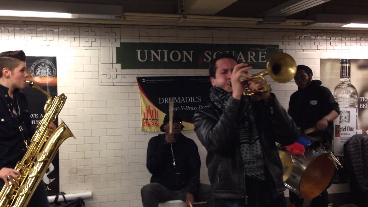 Drumadics performing a familiar song