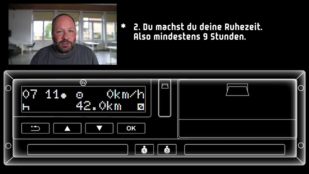 Nachtrag der t&auml;glichen Ruhezeit am DTCO 3.0 - Digitaler Tachograph - Feierabend & Arbeitsbeginn