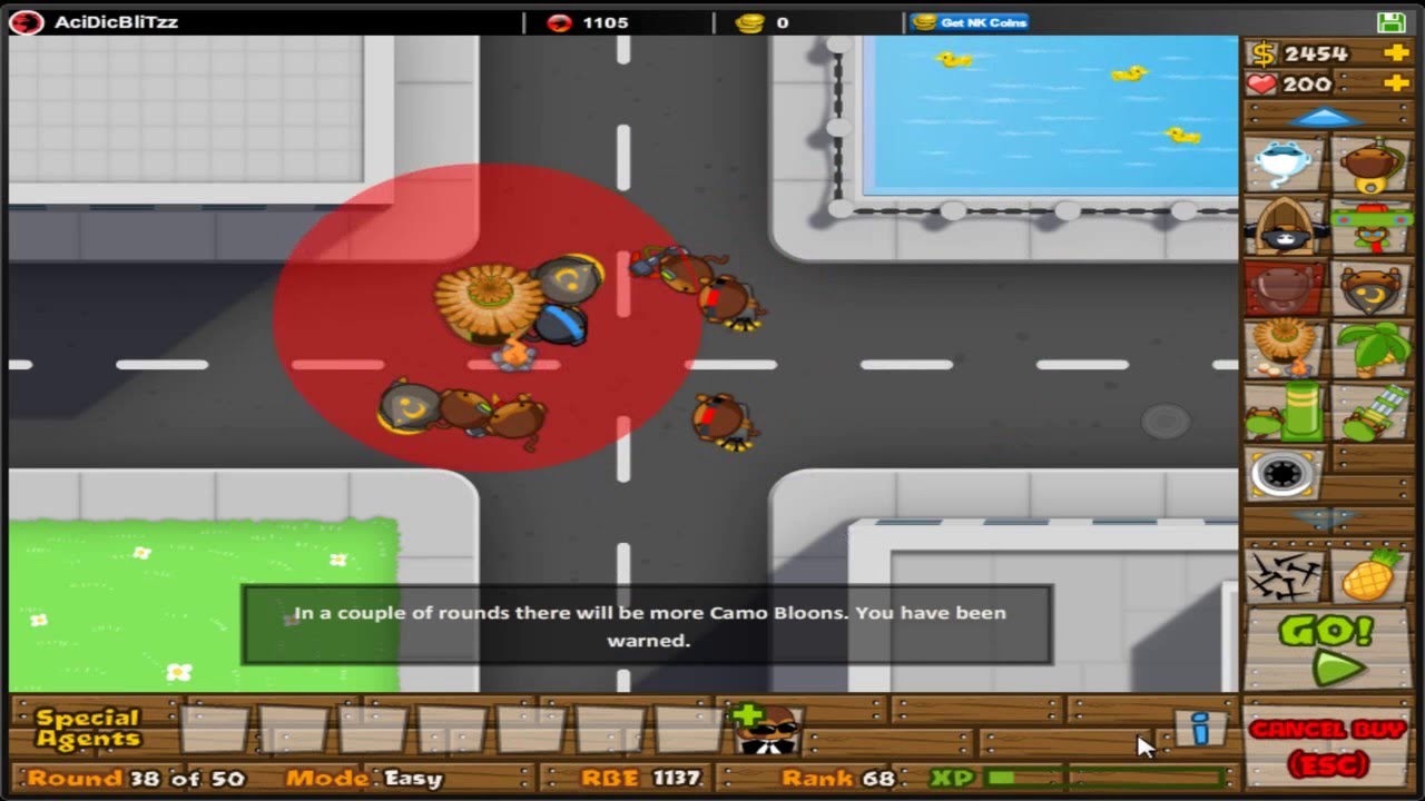 Bloons Tower Defense 5 - BTD5 Walkthrough | NEW! EXTREME MAP Main Street (No Lives Lost) | Easy Mode