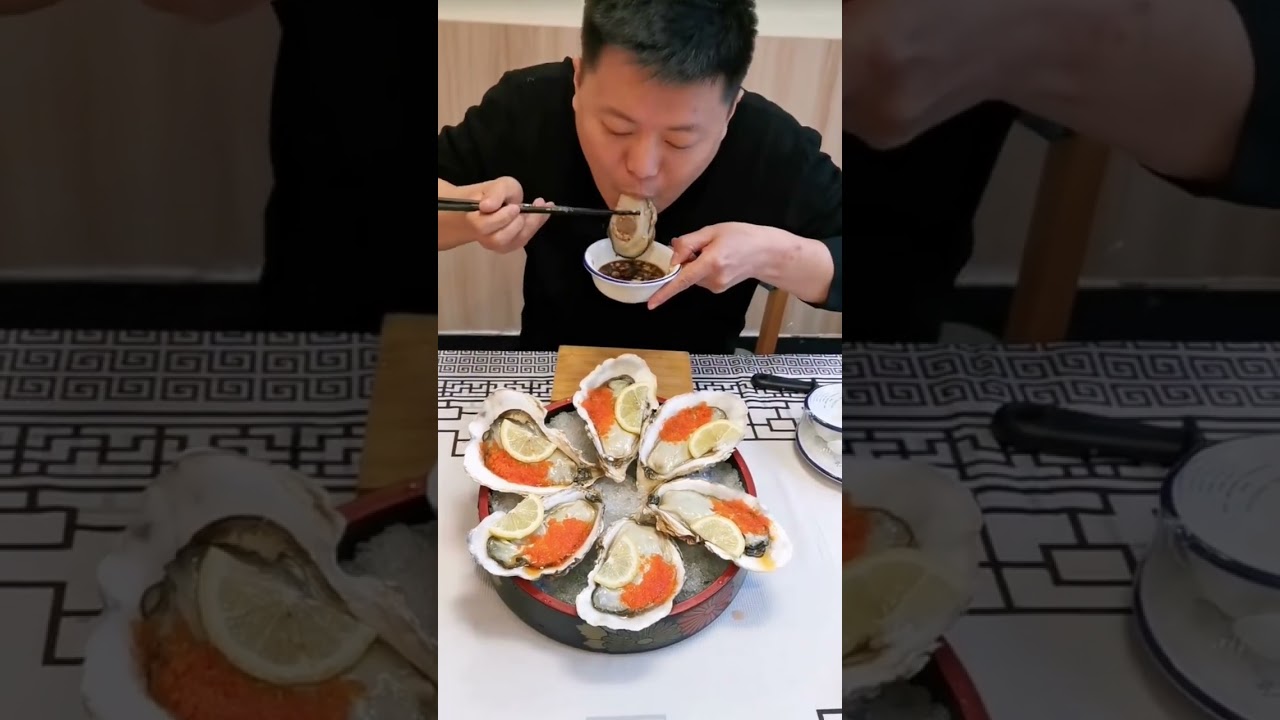 Fresh oyster😋 #oysters #mukbang