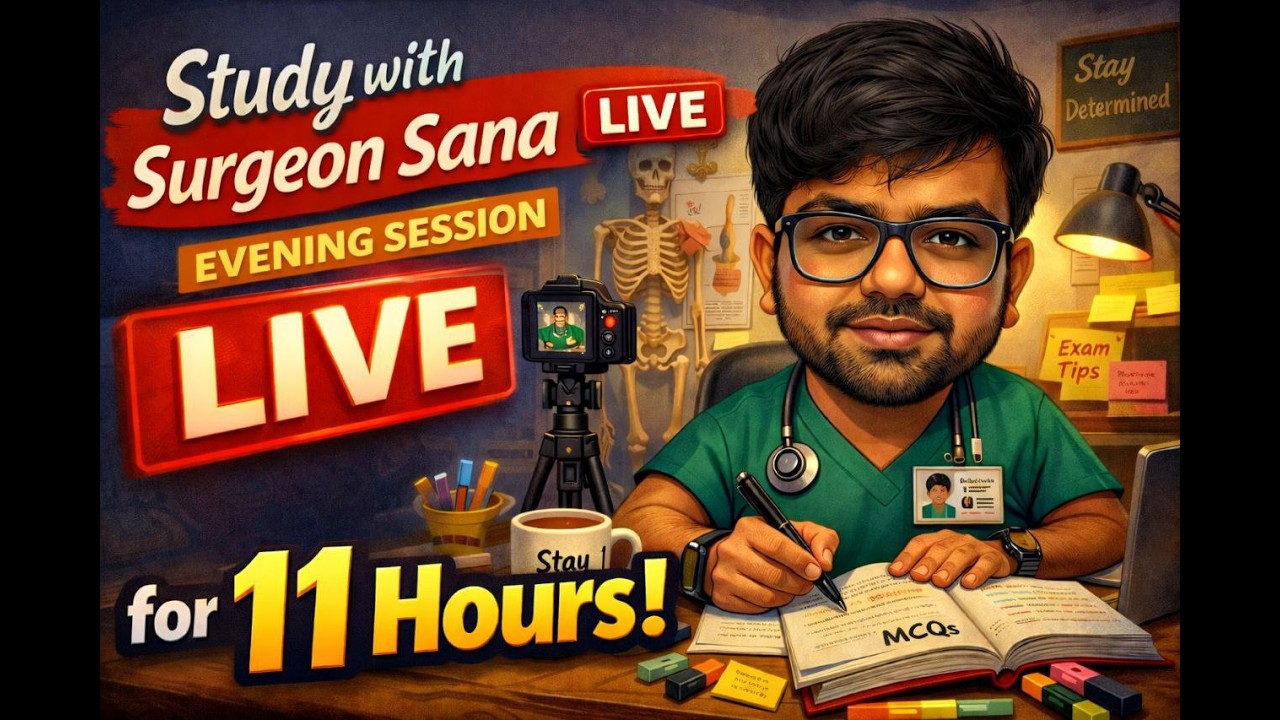 STUDY WITH ME LIVE🔴| DAY-54 of 300 days | EVENING SESSION |11 HOURS | Pomodoro(90/10)📵