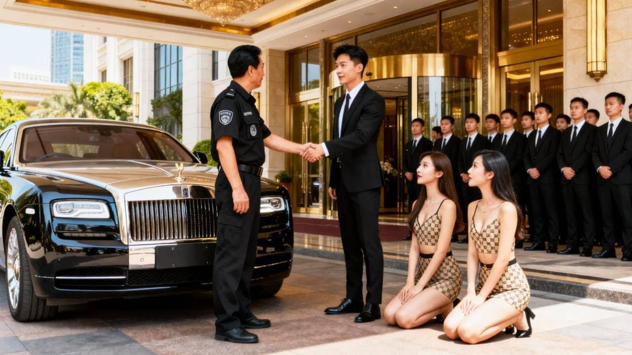 在酒店門口，55歲保安遭客人嘲笑窮光蛋，讓他跪著去泊車，下一秒總經理喊了一聲爸，所有人傻眼，他竟是商界首富大佬