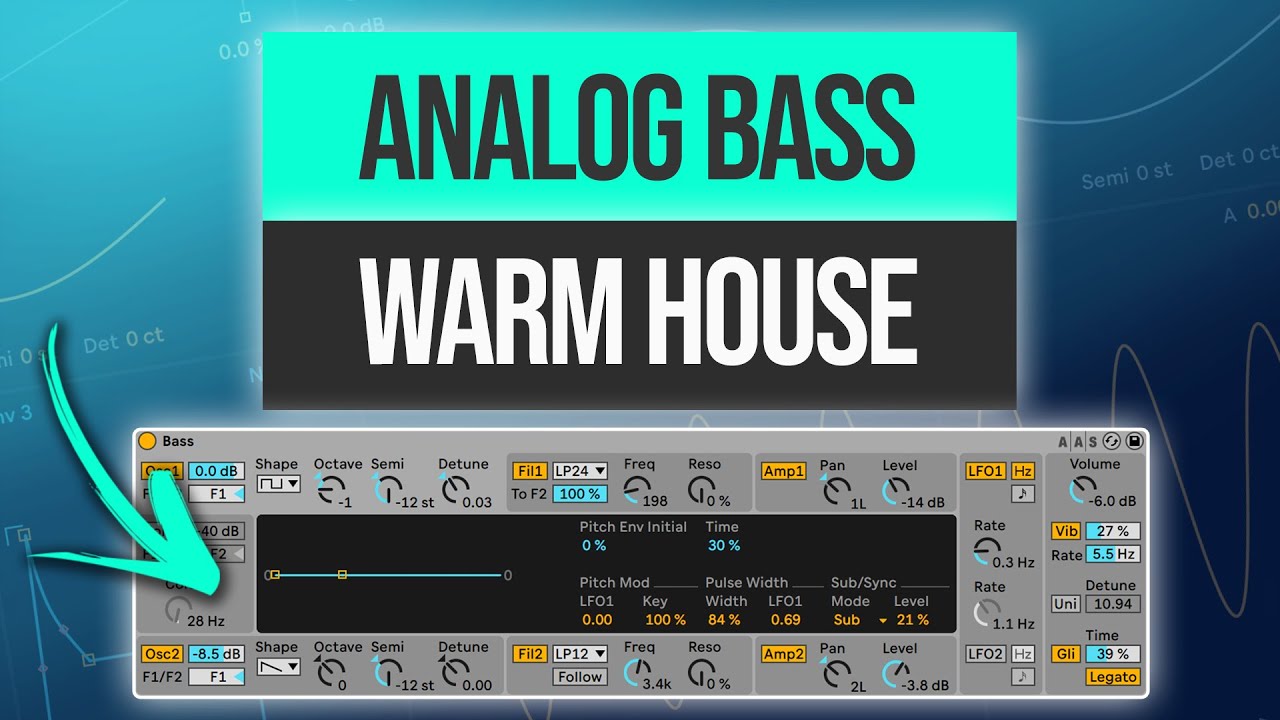 How to Make a Bass Sound for in Analog - Warm House Vibes | Ableton Live Tutorial