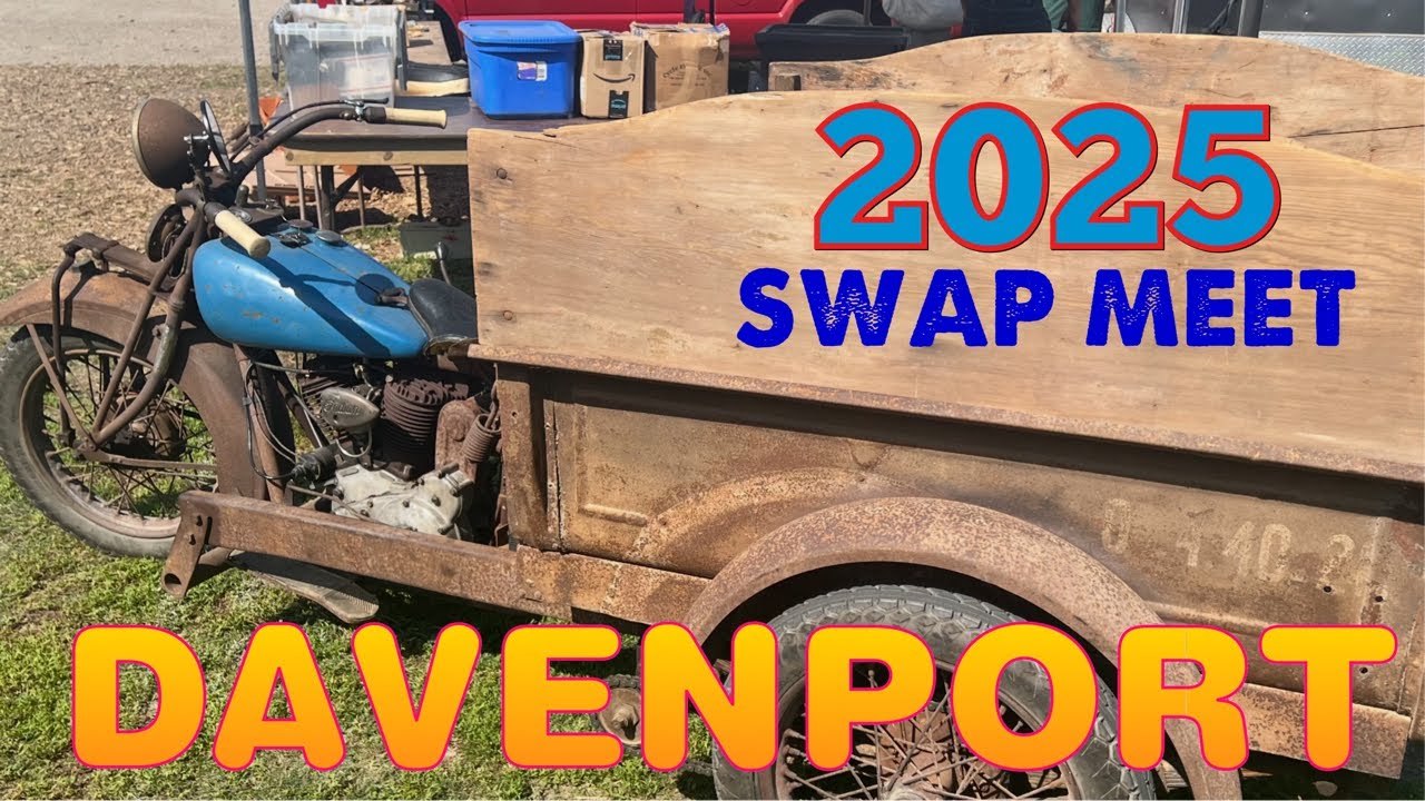 2025 😎DAVENPORT ANTIQUE-VINTAGE MOTORCYCLE SWAP MEET. #motorcycle 