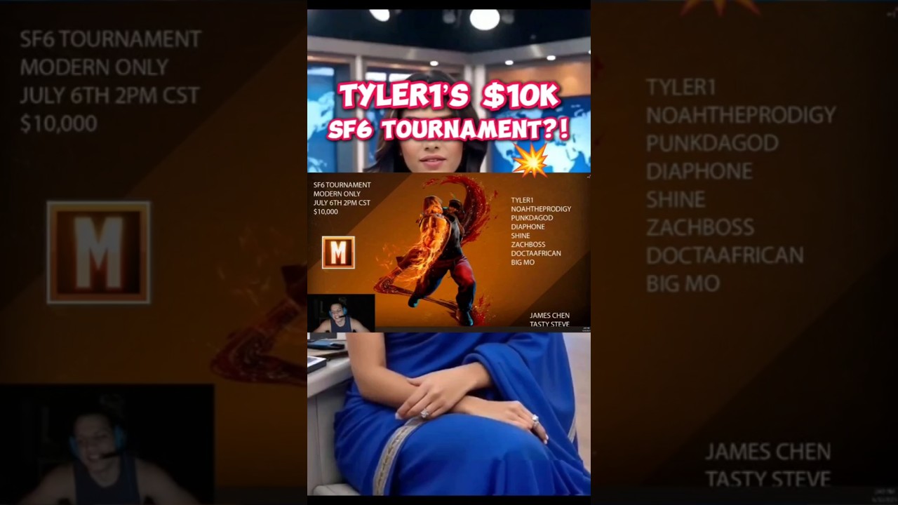 Tyler1 Hosts Modern-Only SF6 Tourney! 🤯 | Sentinels Eyes CS & LoL Expansion!