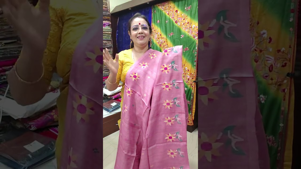 Demanding Gachi Tussar needle work Jamdani saree with silkmark ✨ WhatsApp booking 079809 38261 