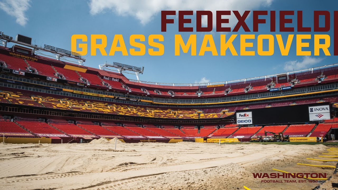 Behind-the-Scenes of FedExField's 2021 Grass Surface Makeover | Washington Football Team