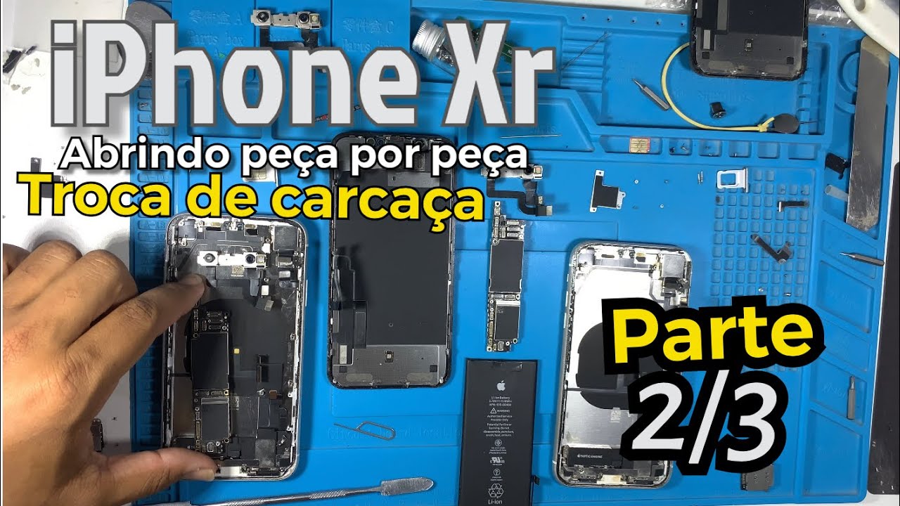 Abrindo iPhone XR para troca de placa e sensor de face ID - PARTE 2/3