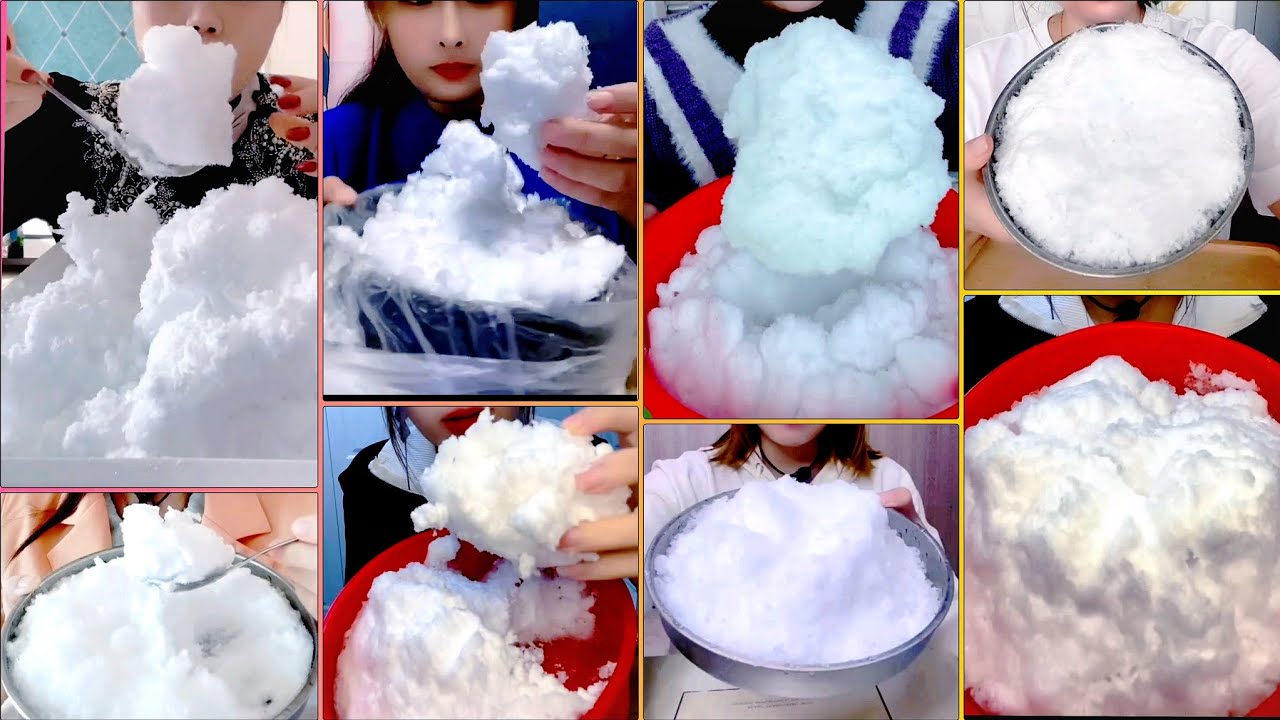 ♦️(💠0NLY B!TES)_ EXTREMELY DRY, WHITE 🍚 & COTTON SOFT😋 !CE🧊 CHUNKS EATING COLLECTION♦️