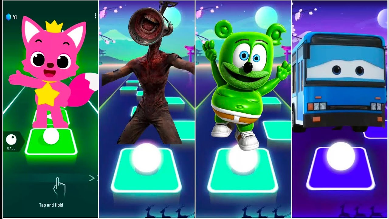 Pink Fox vs Siren head vs Gummy Bear vs Tayo Bus - Epic Tules Battle