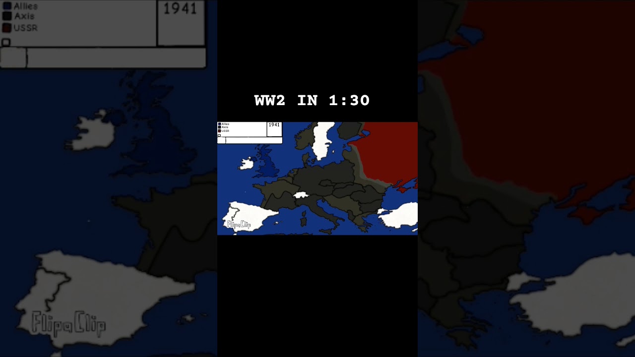 World War II In 1 minute and 30 seconds #history #worldwariihistory