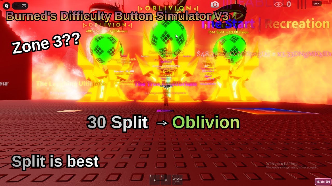 Burned's Difficulty Button Simulator V3 Episode 14 - (1 Oblivion Now!)