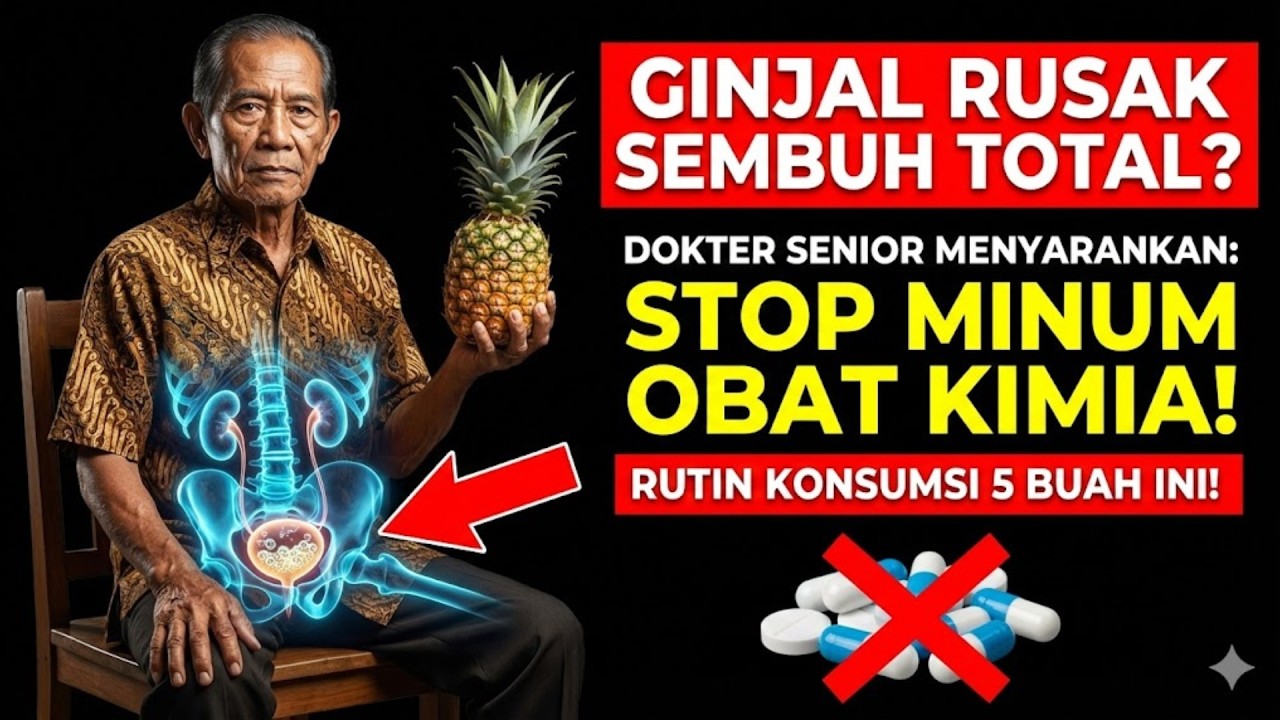 PIPIS BERBUSA JANGAN DIABAIKAN! 5 BUAH Ini TERBUKTI Baik GINJAL | Kesehatan Lansia