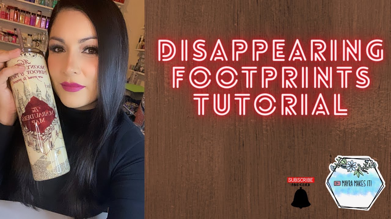 Disappearing footprints tumbler