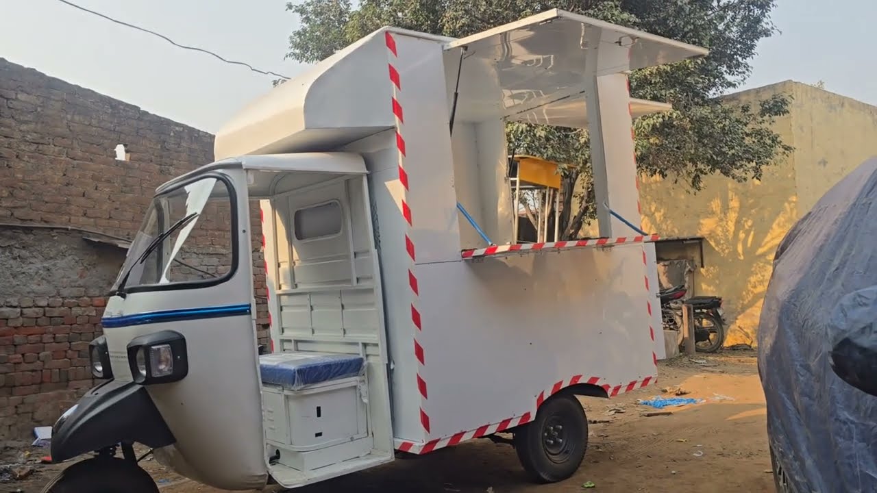 सस्ता टिकाऊ चलता फिरता फूड कार्ट।E- Rickshaw Food Cart In India - Food cart business ideas