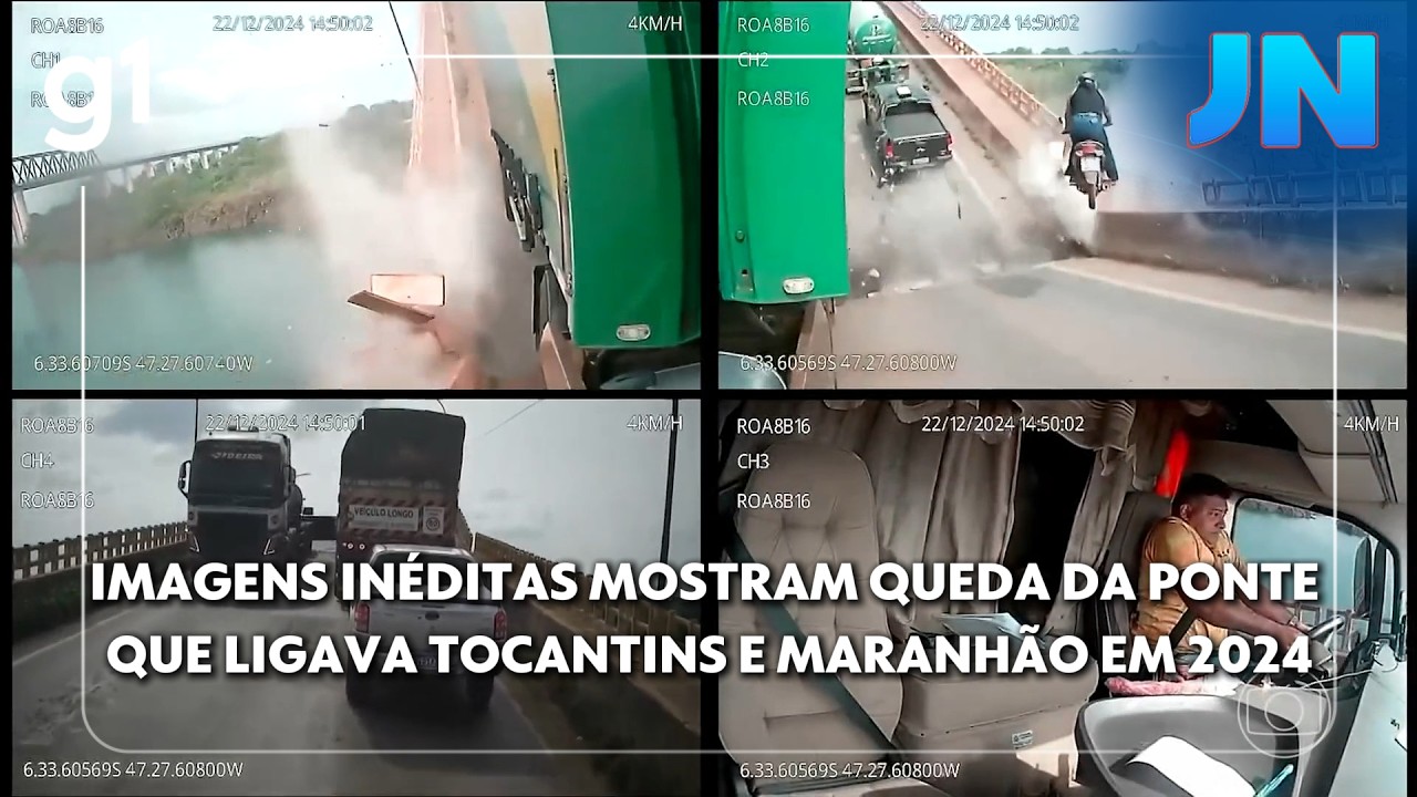 JN: Imagens in&eacute;ditas mostram queda da ponte entre o Maranh&atilde;o e o Tocantins por diferentes &acirc;ngulos
