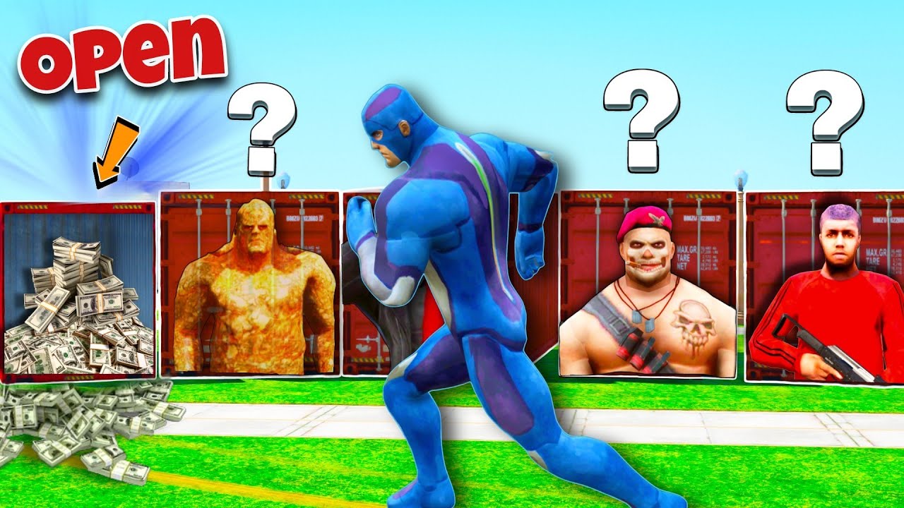 Rope Hero Opening Mystery Containers With Tipson Mutant Super Hero Villain |Rope Hero Vice Town Gta5