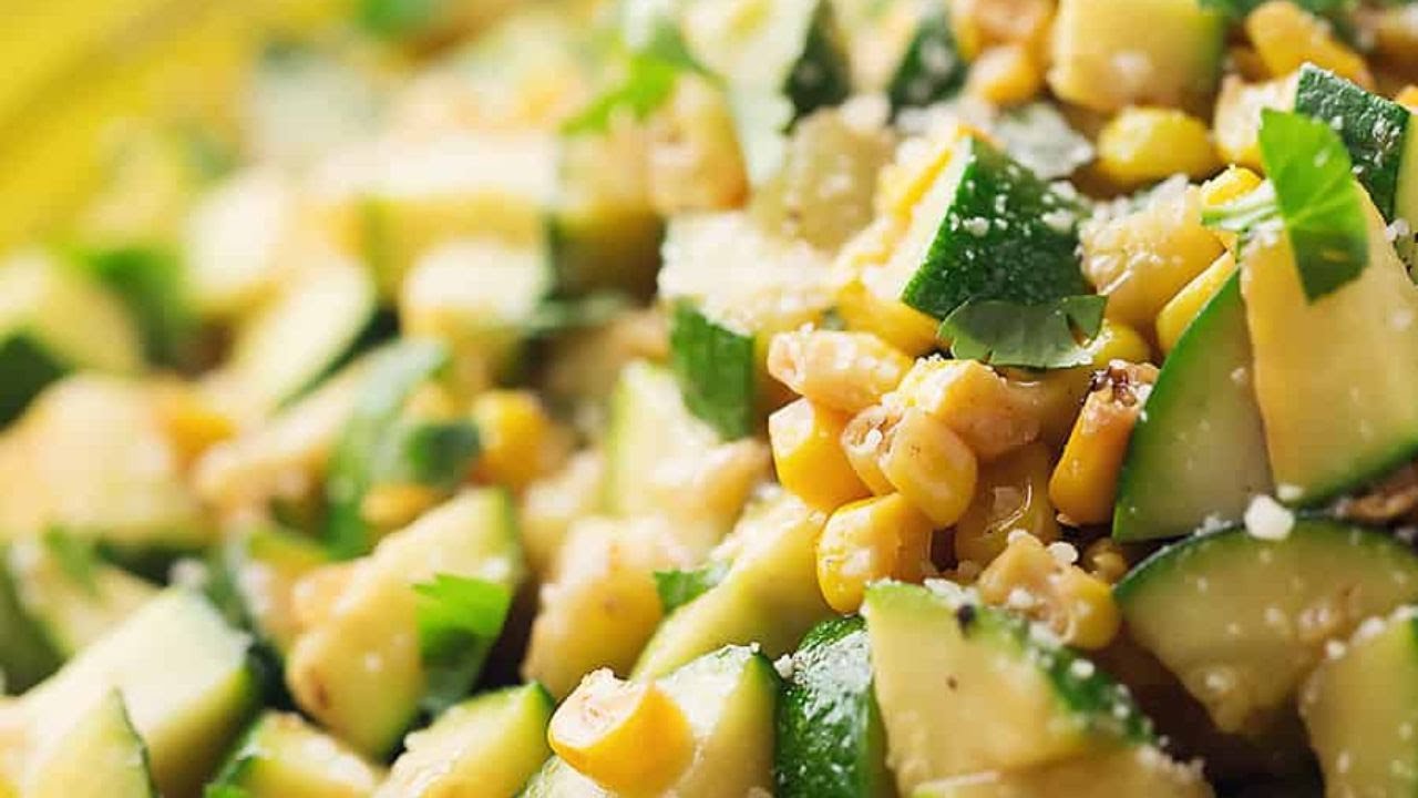 Parmesan Zucchini and Corn Skillet