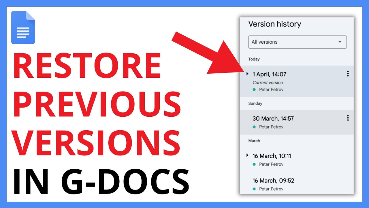 How to Restore Previous Versions of a Document in Google Docs [QUICK GUIDE]