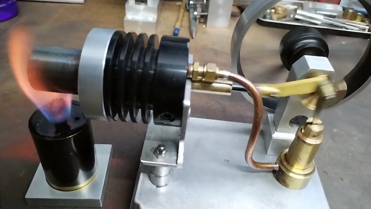 Stirling engine run.