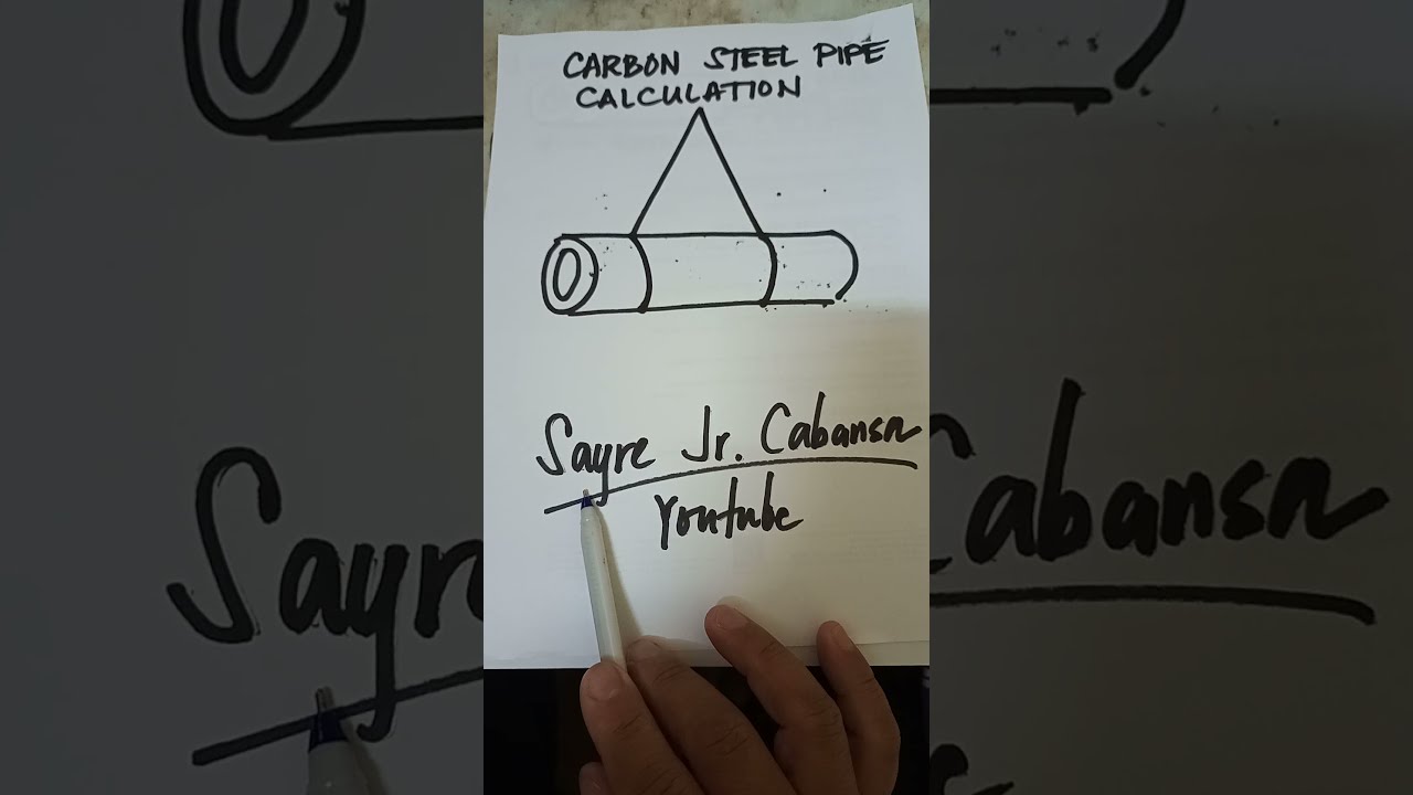 SAFETY - Carbon Steel Pipe Weight Calculation (Tagalog).