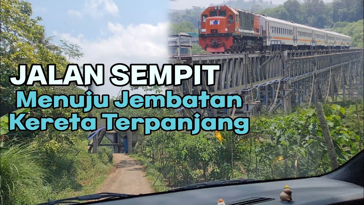 JALAN SEMPIT menuju jembatan kereta api terpanjang Cikubang