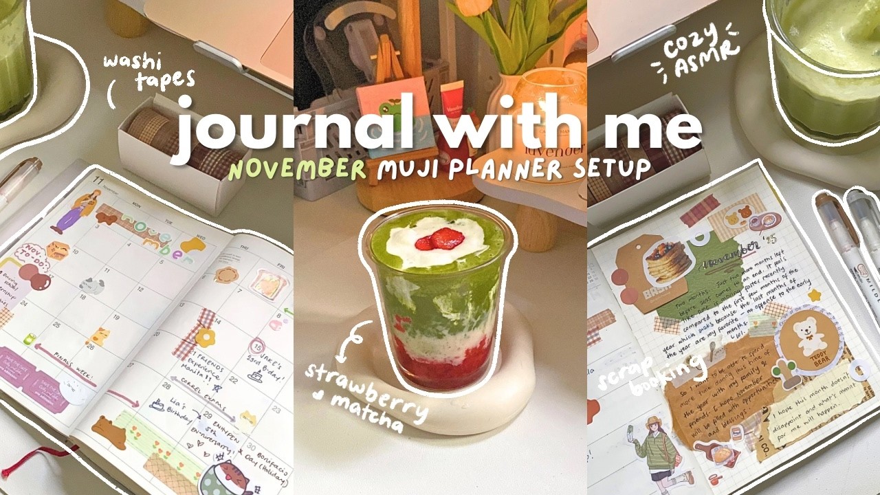 journal with me 📔 NOVEMBER 2025 muji planner setup | asmr bullet journaling 🥞˚.ᵎᵎ