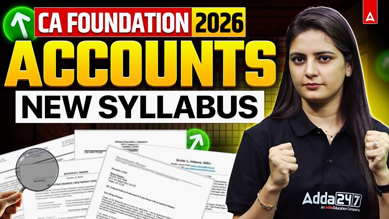 CA Foundation Jan 2026: Accounts New Syllabus | By CA Yashika Gera
