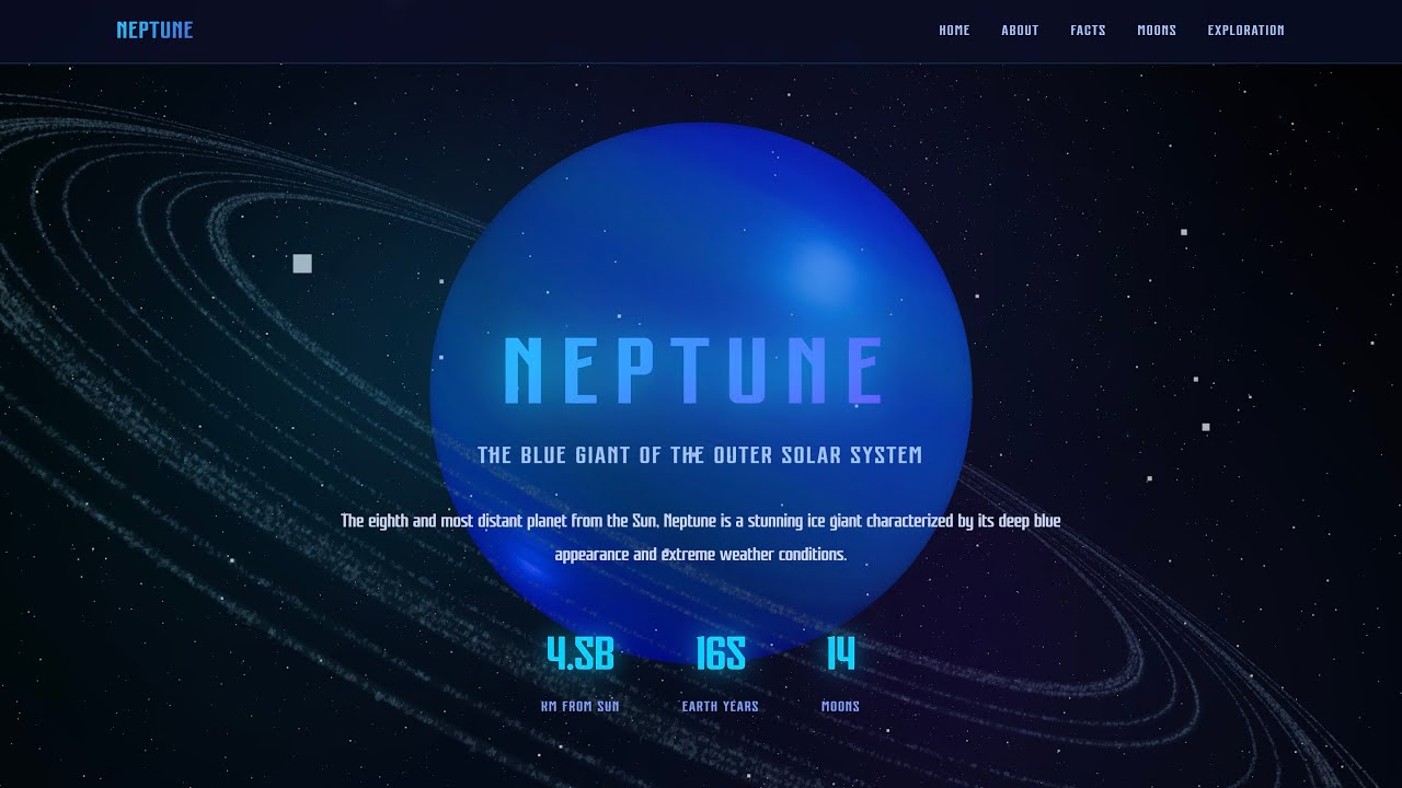 Neptune theme landing page | React, NextJs & GSAP