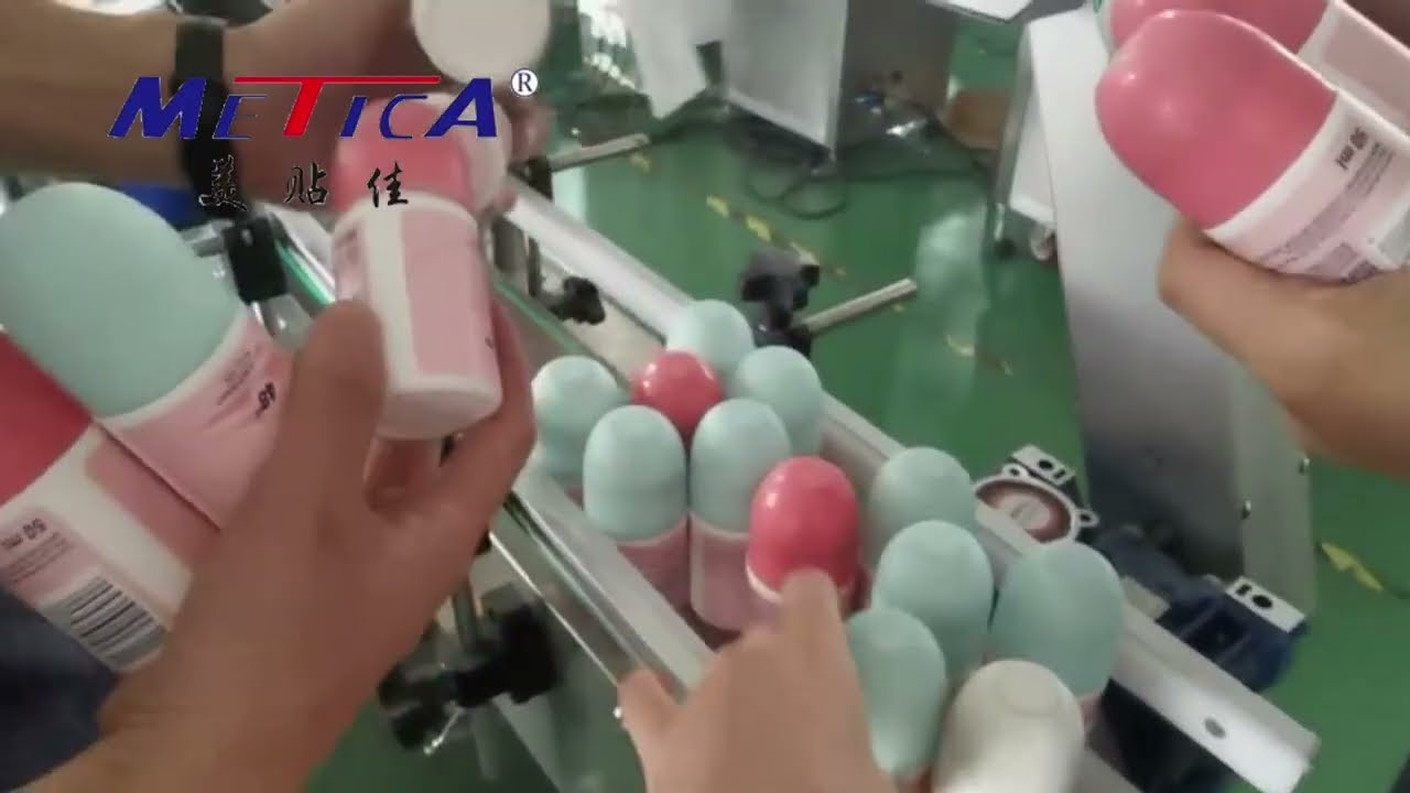 METICA Automatic Roll On Deodorant Filling Machine Line Ball Inserting 60 BPM#deodorant