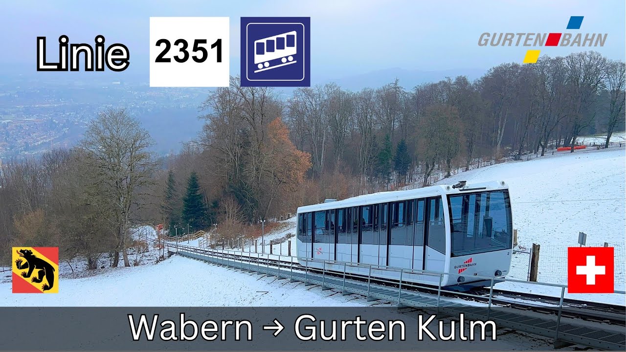 Hoch &uuml;ber Bern: Eine Fahrt mit der Gurtenbahn [4K]