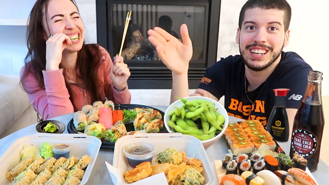 СУШИ МУКБАНГ с моим парнем! (Японская кухня)