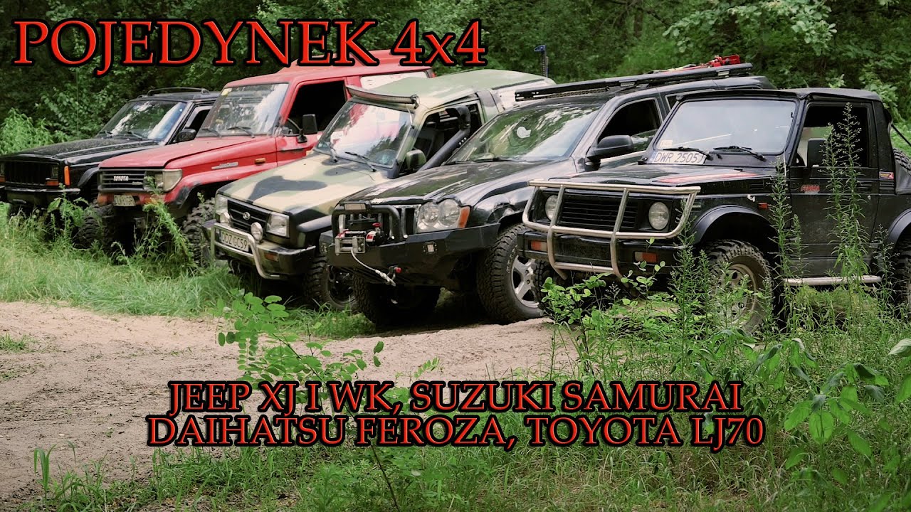 Porównanie terenówek Jeep XJ , Jeep WK , Suzuki Samurai , Daihatsu Feroza , Toyota Lj70 OFFROAD