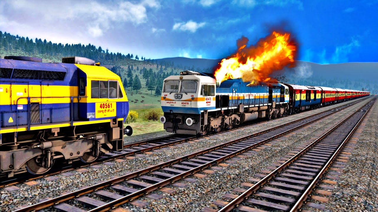 Loco Failed of Rajdhani Express & Rescue by WDG4D | Train Accidents &mdash; Indian Railways Simulator 2022