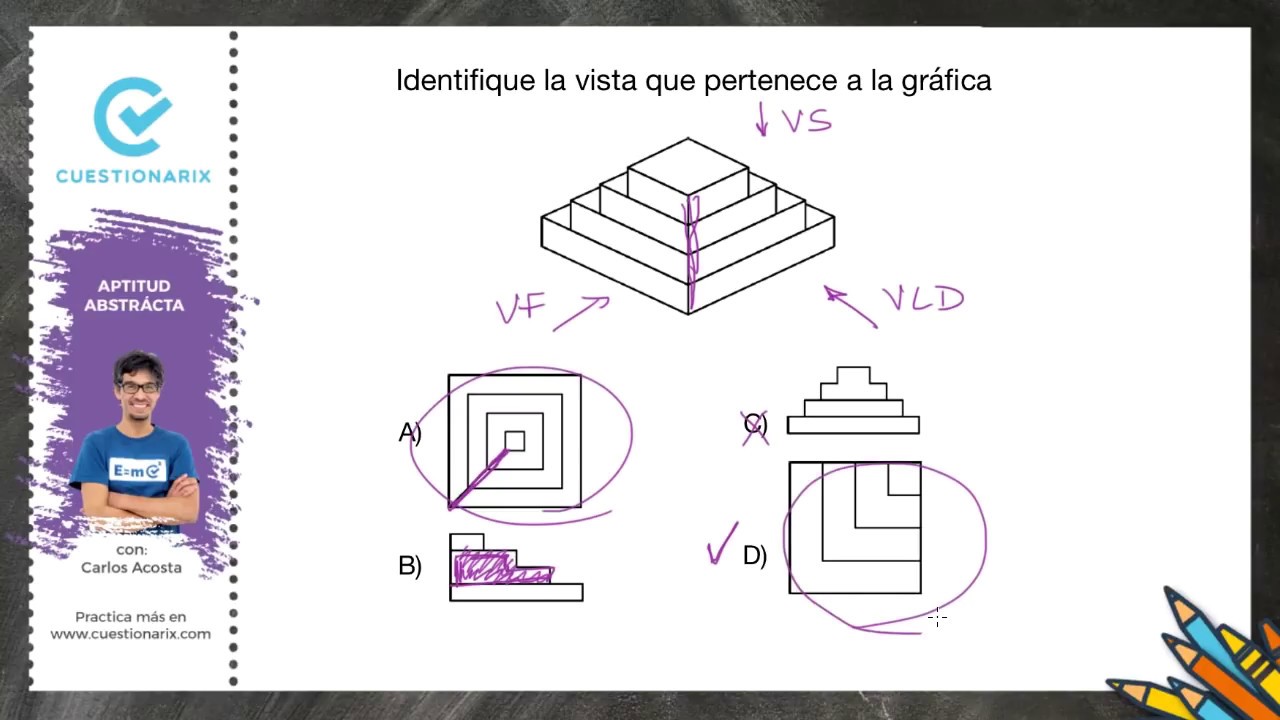 Razonamiento abstracto y espacial | Aptitud abstracta | VISTAS | Examen SER BACHILLER 2019
