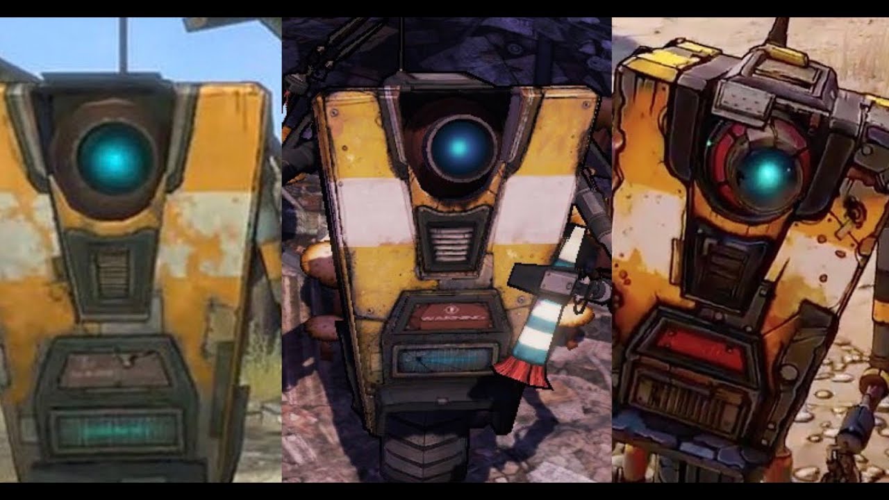 Borderlands Claptrap voice comparison in all 3 main games