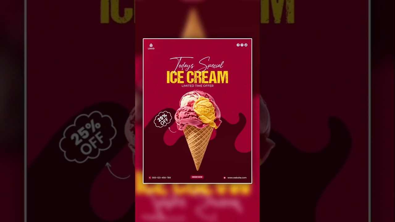 Ice Cream Poster Design 