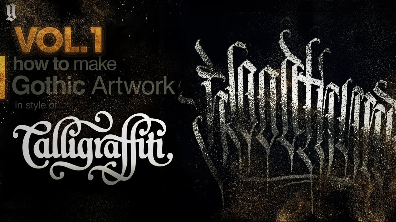 Gothic Calligraffiti Tutorial [Русские Субтитры] - part 1