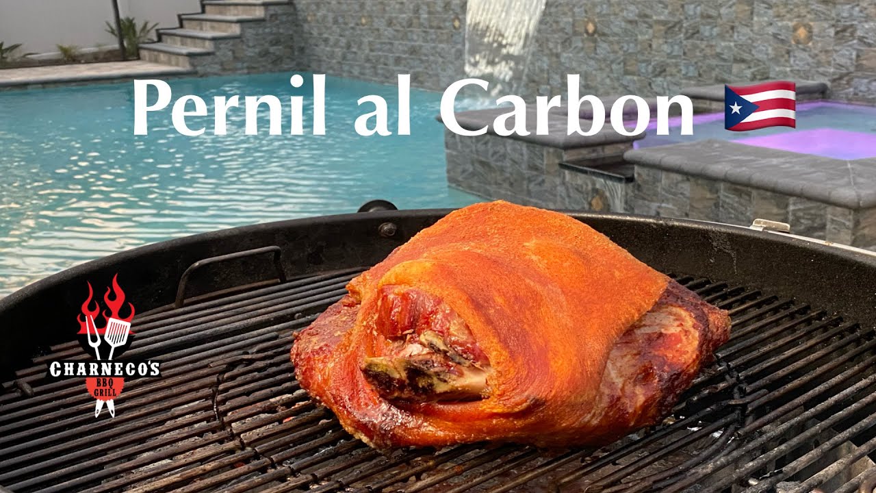 Como hacer el cuerito de Pernil bien Crocante al Carbon Weber estilo Puerto Rico EP#246 #boricua
