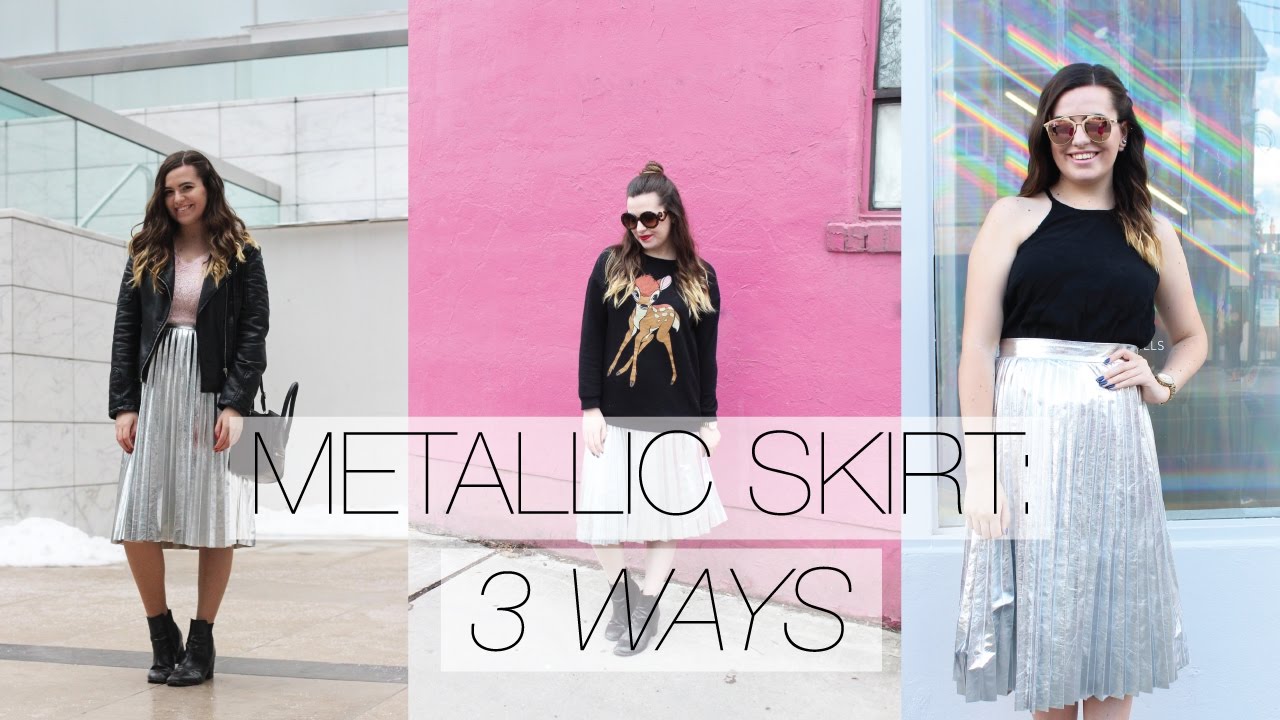 3 Ways to Style a Metallic Skirt | The Pink Life