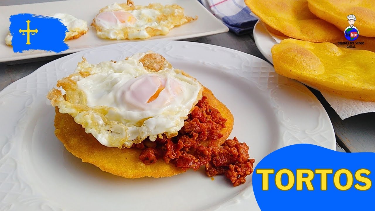 Tortos de Maíz con Picadillo de Chorizo y Huevo Frito | Receta Tradicional de Asturias | Gluten Free