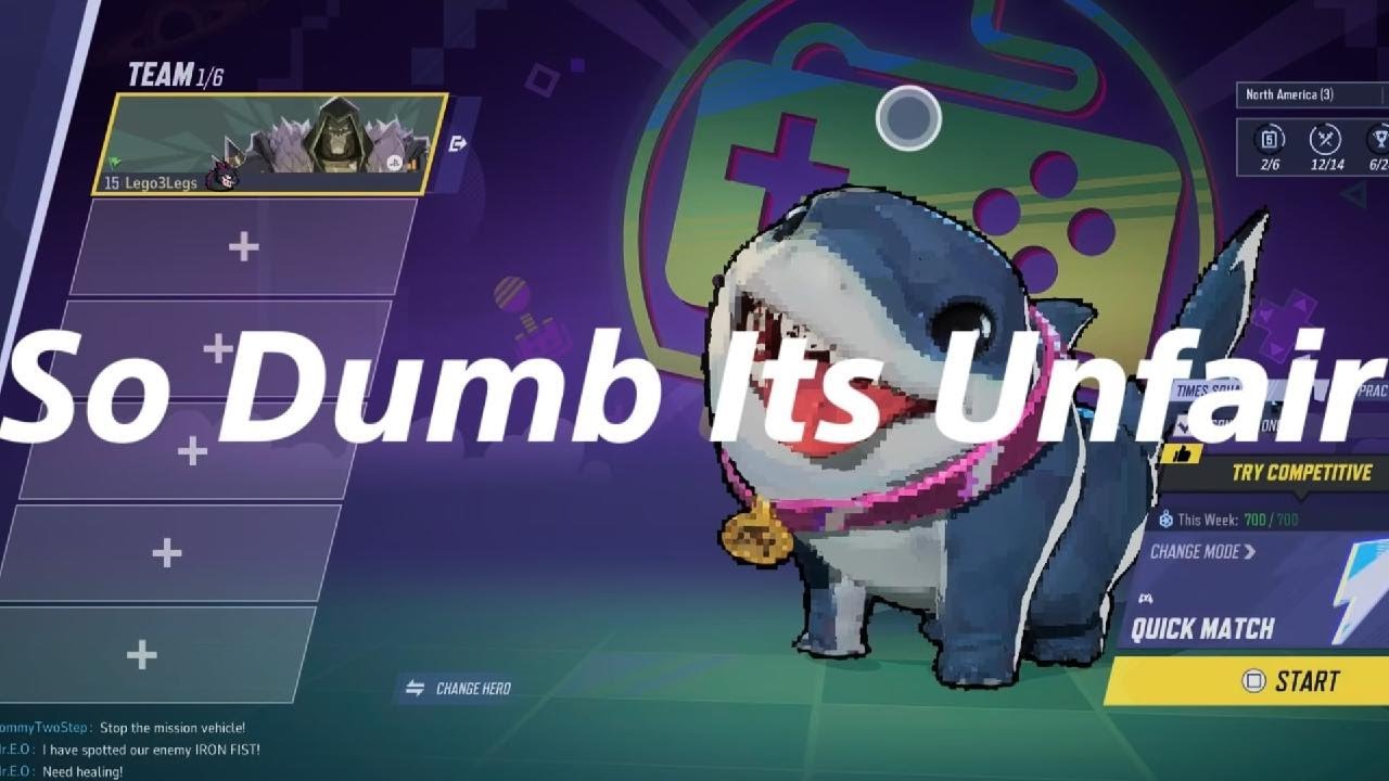 Marvel rivals but Im playing JEFF THE NO SKILL SHARK