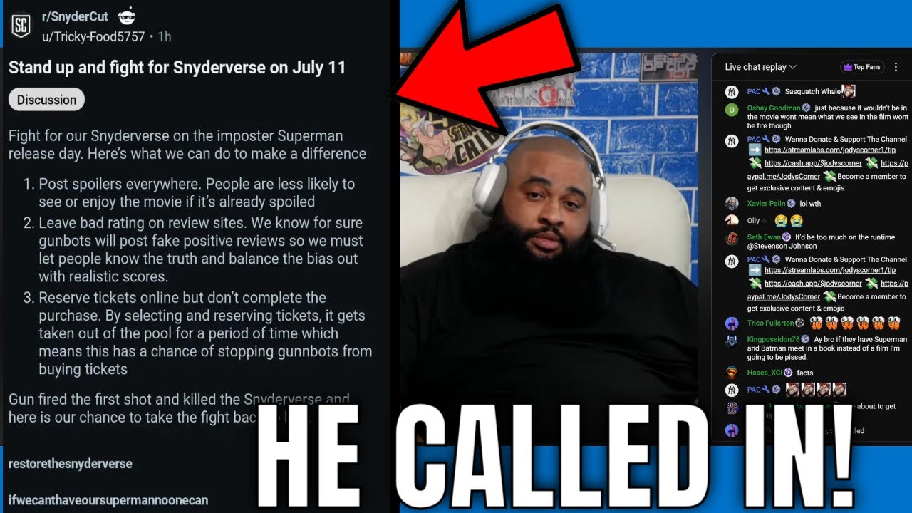 SnyderCultist Calls To Confront Me and says The WILDEST Things About The DCU