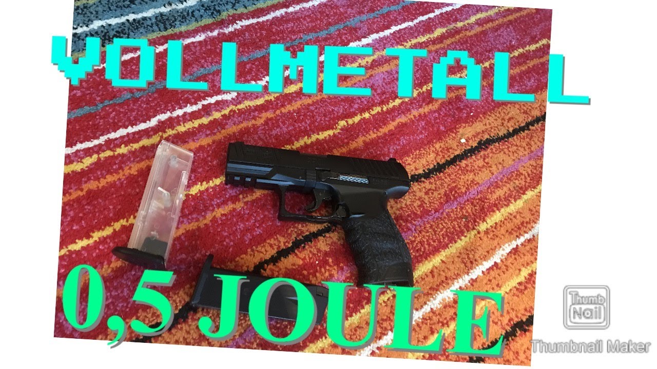 Walther PPQ Airsoft 0,5 Joule Airsoft ab 14 Jahre Schusstest und Review Mit 2 Magazinen Deutsch #8
