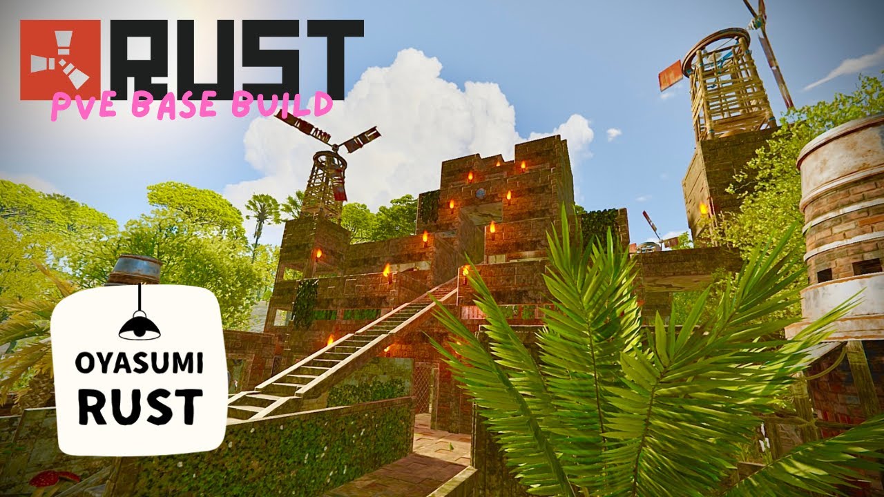 【RUST PVE】#2 遺跡風拠点で暮らす OYASUMI RUST
