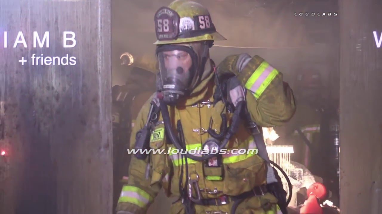 Clothing Store Fire / Los Angeles   RAW FOOTAGE