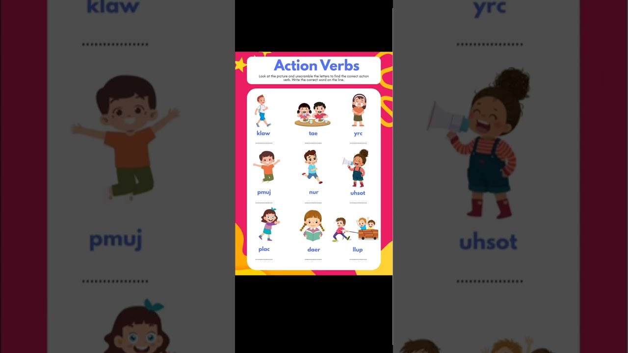  Action verb worksheet#Action#verb#worksheet