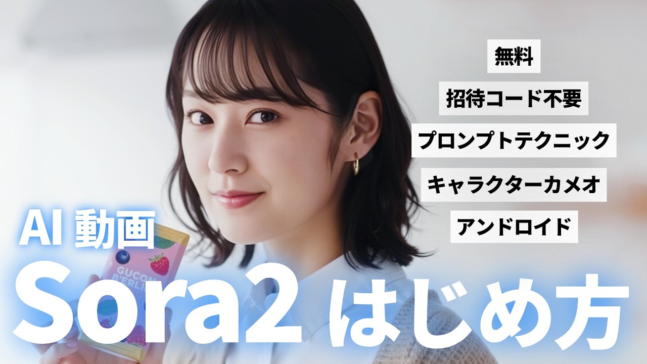 【Sora2徹底解説】AI動画が無料で招待コード不要！始め方/キャラクターカメオ/Veo3.1と比較