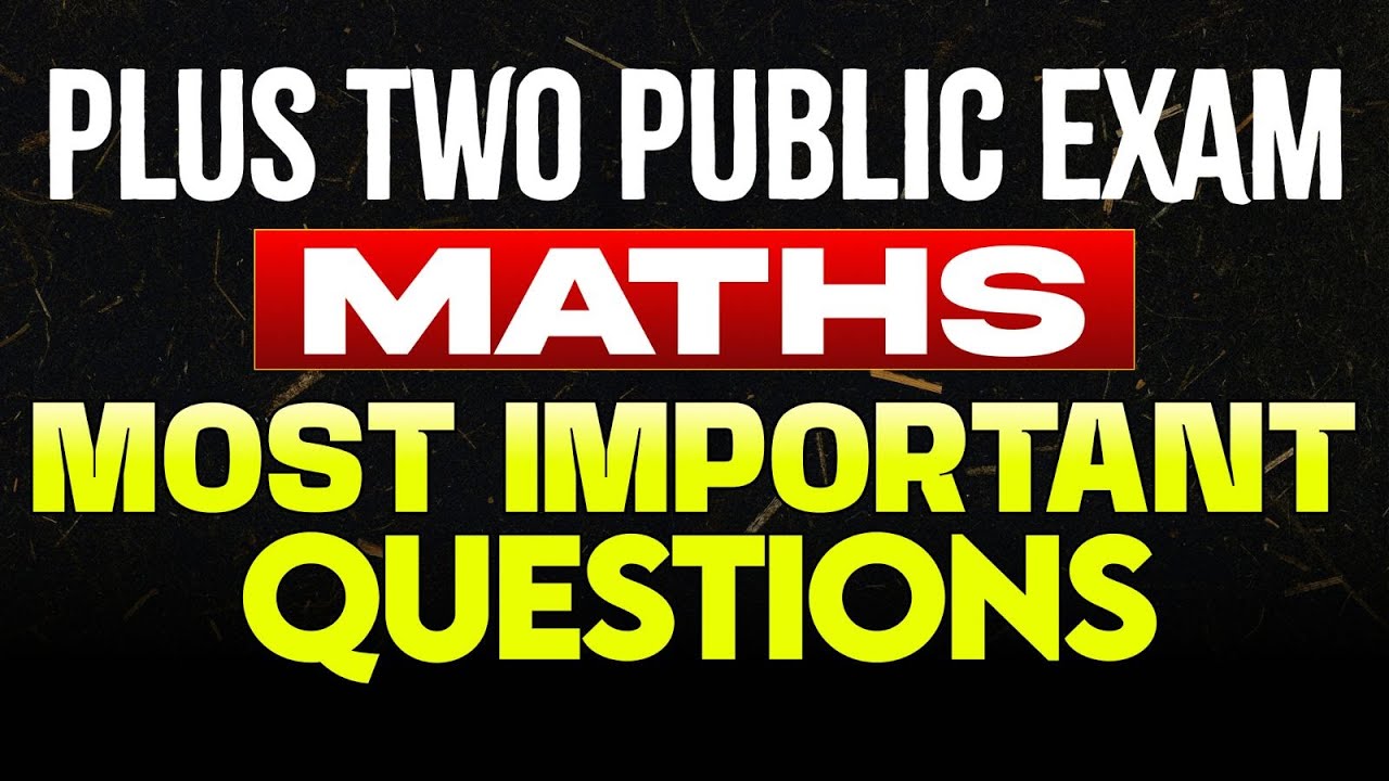Plus Two Public Exam Maths | Most Important Questions | Eduport Plus Two