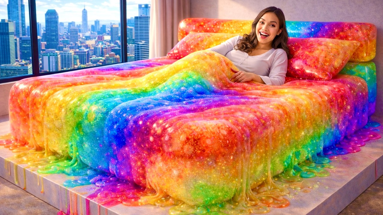 Which Galaxy Rainbow Melt Bed Would You Choose? 🌈✨ | Ultimate Oddly Satisfying AI ASMR